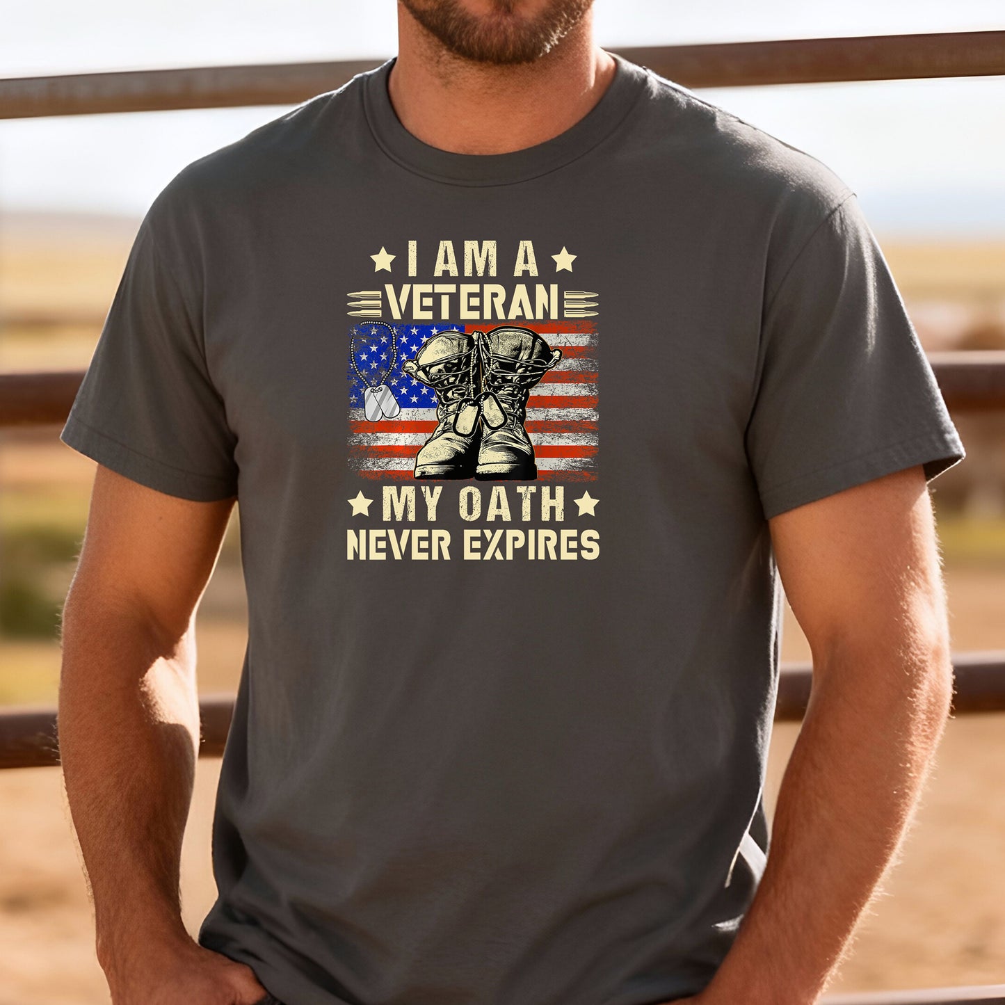 I Am a Veteran My Oath Never Expires T-Shirt, Military Pride Tee