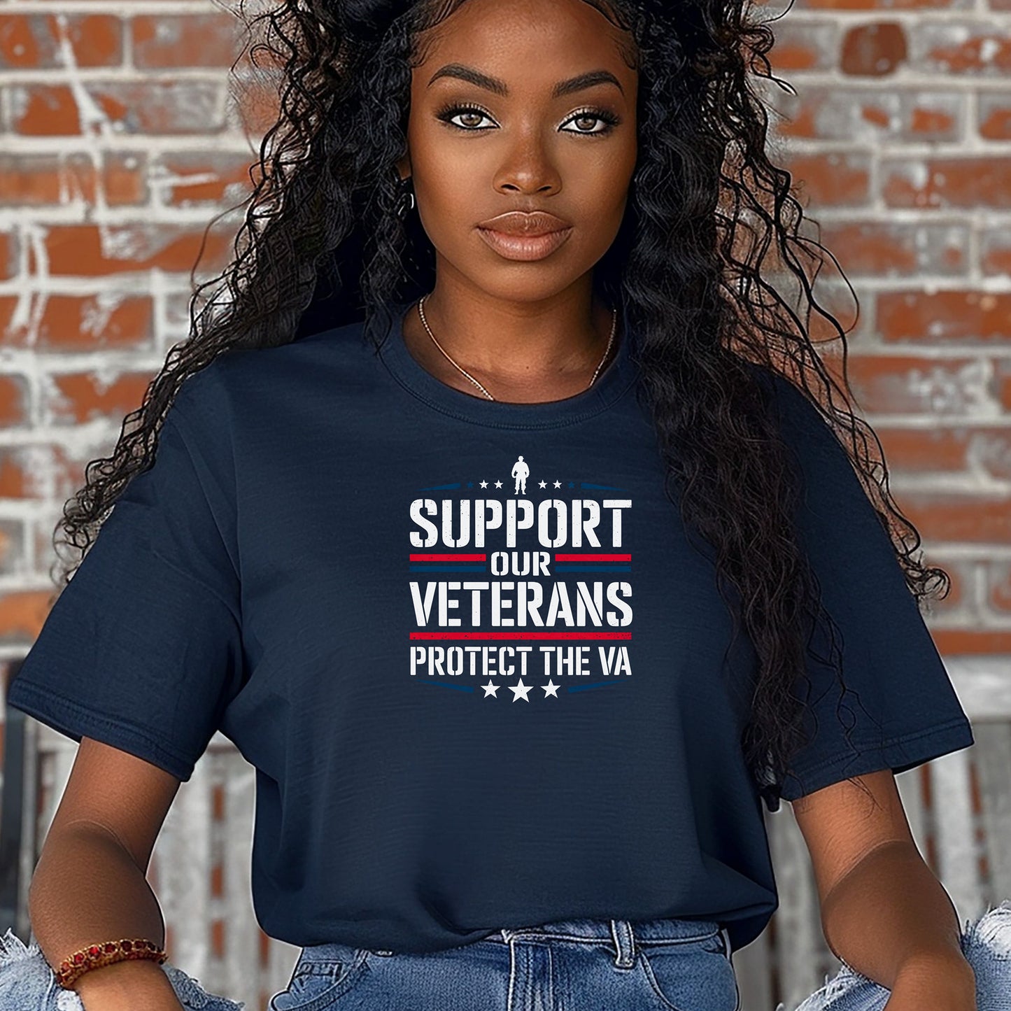 Support Our Veterans, Protect the VA T-Shirt, Military Advocacy Tee