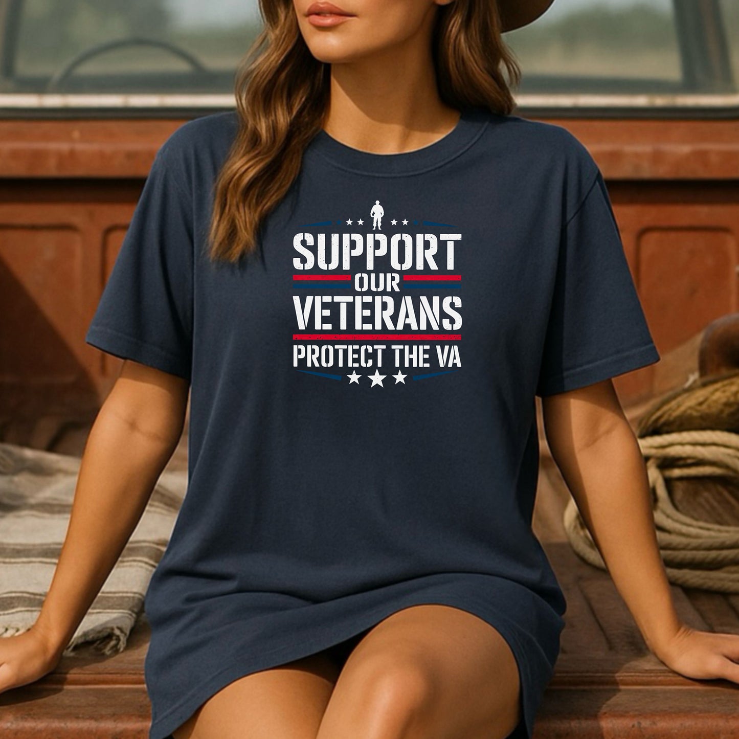 Support Our Veterans, Protect the VA T-Shirt, Military Advocacy Tee