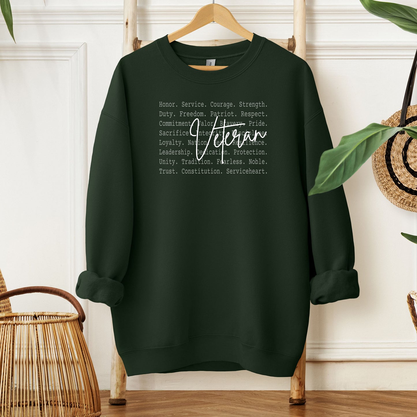 Veteran Definition Sweatshirt, Meaning of Service & Sacrifice Pullover