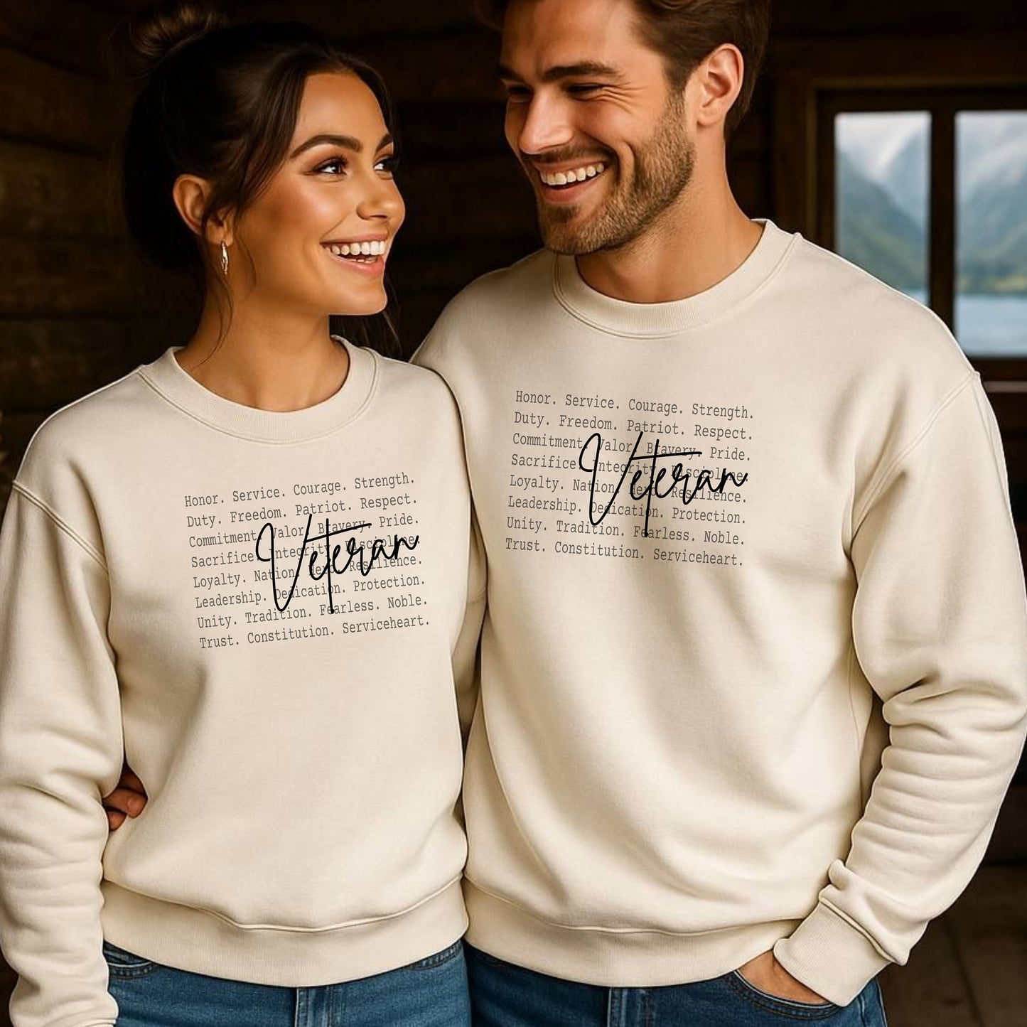 Veteran Definition Sweatshirt, Meaning of Service & Sacrifice Pullover