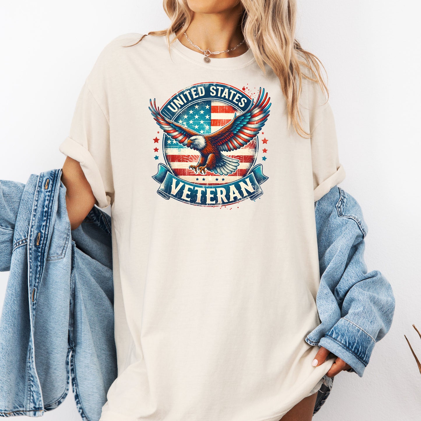United States Veteran Eagle T-Shirt, Patriotic Military Pride Tee