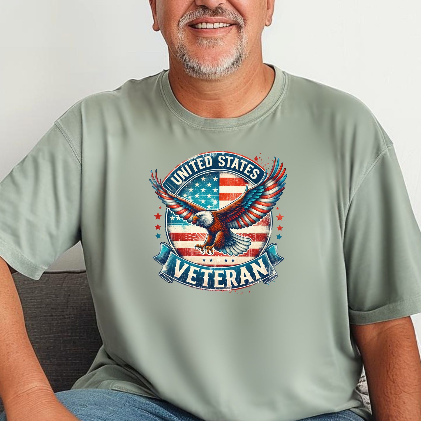 United States Veteran Eagle T-Shirt, Patriotic Military Pride Tee