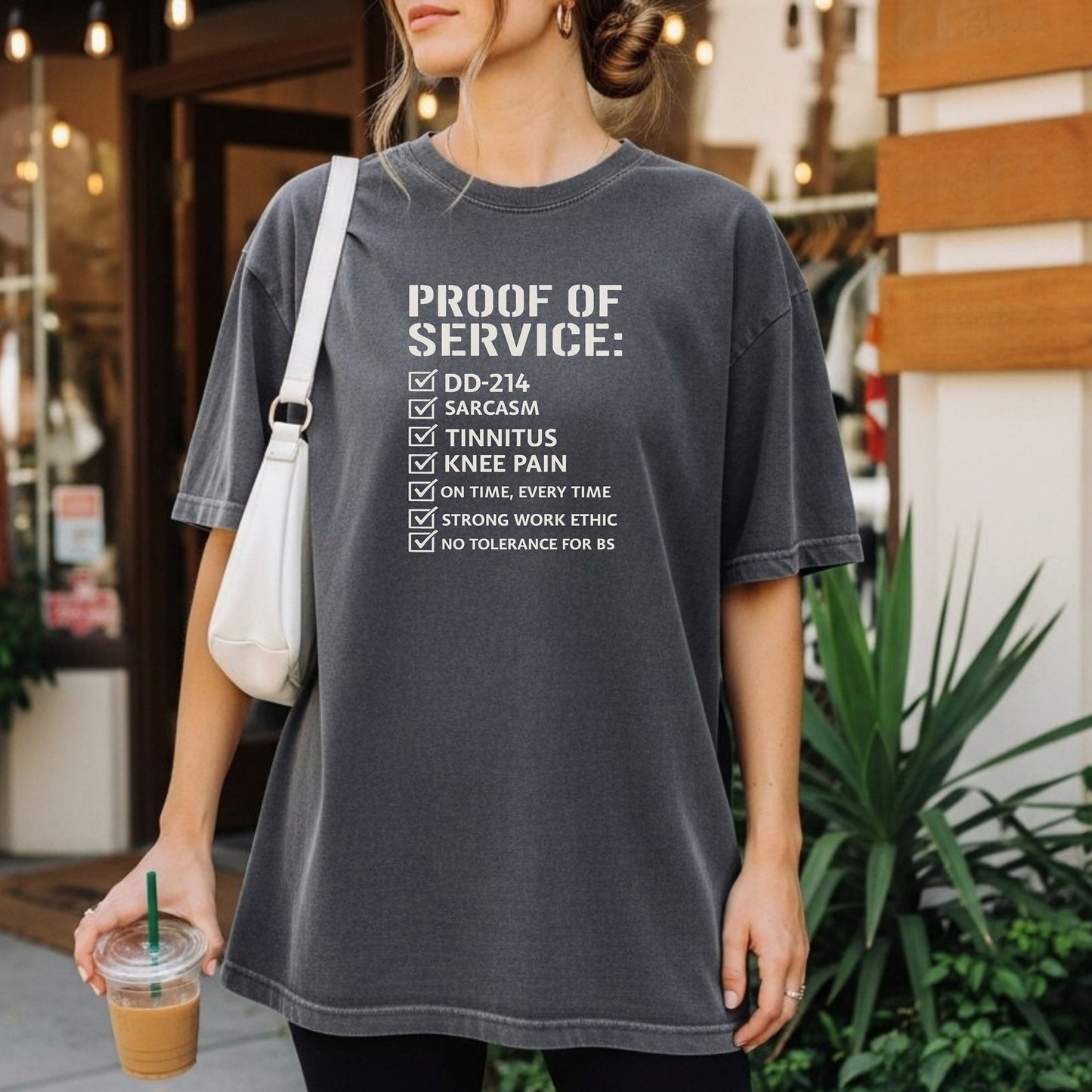 Military Proof of Service T-Shirt, DD-214 Veteran Checklist Tee