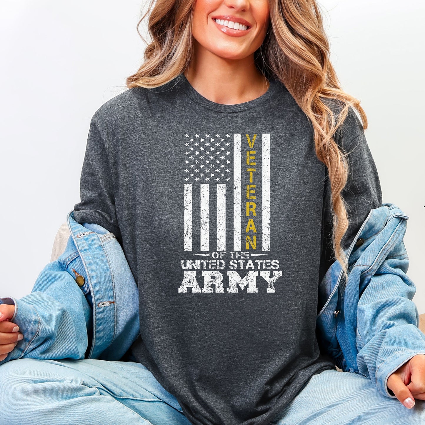 Army Veteran Flag T-Shirt, Military Pride Flag Tee
