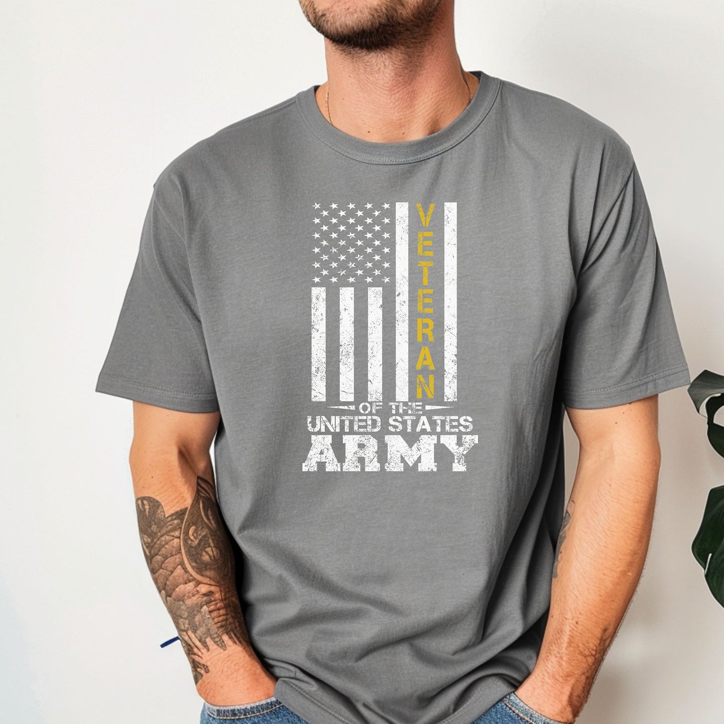 Army Veteran Flag T-Shirt, Military Pride Flag Tee