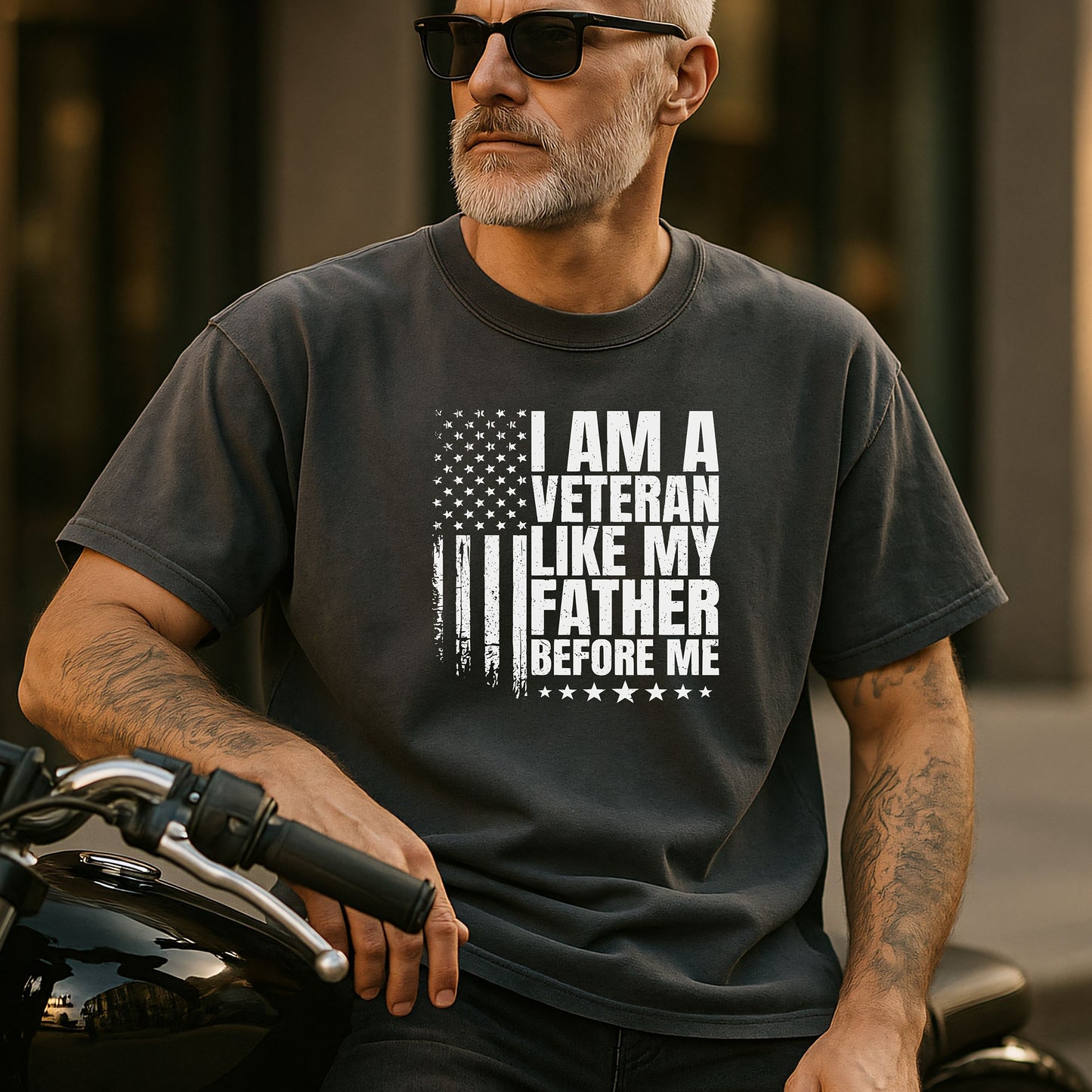 I Am A Veteran Like My Father Before Me T-Shirt, Patriotic Military Legacy Tee