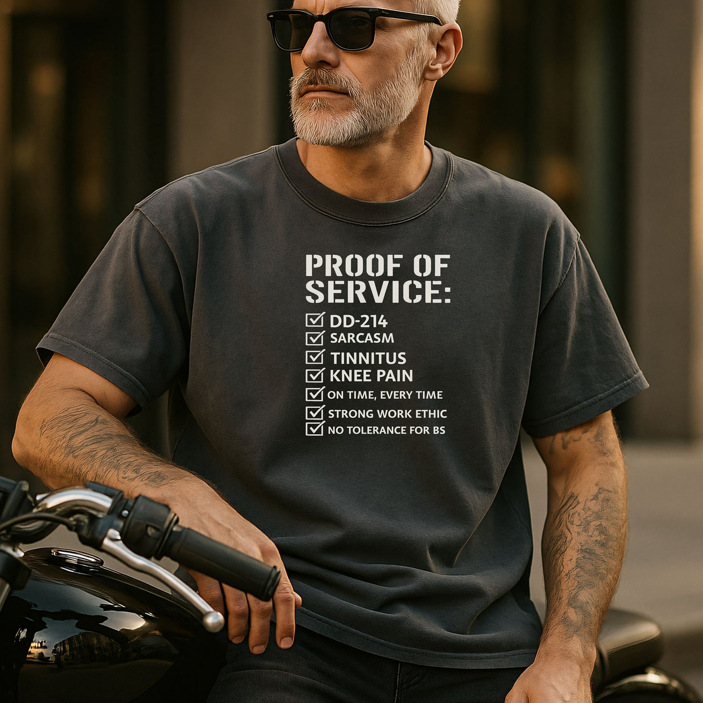 Military Proof of Service T-Shirt, DD-214 Veteran Checklist Tee