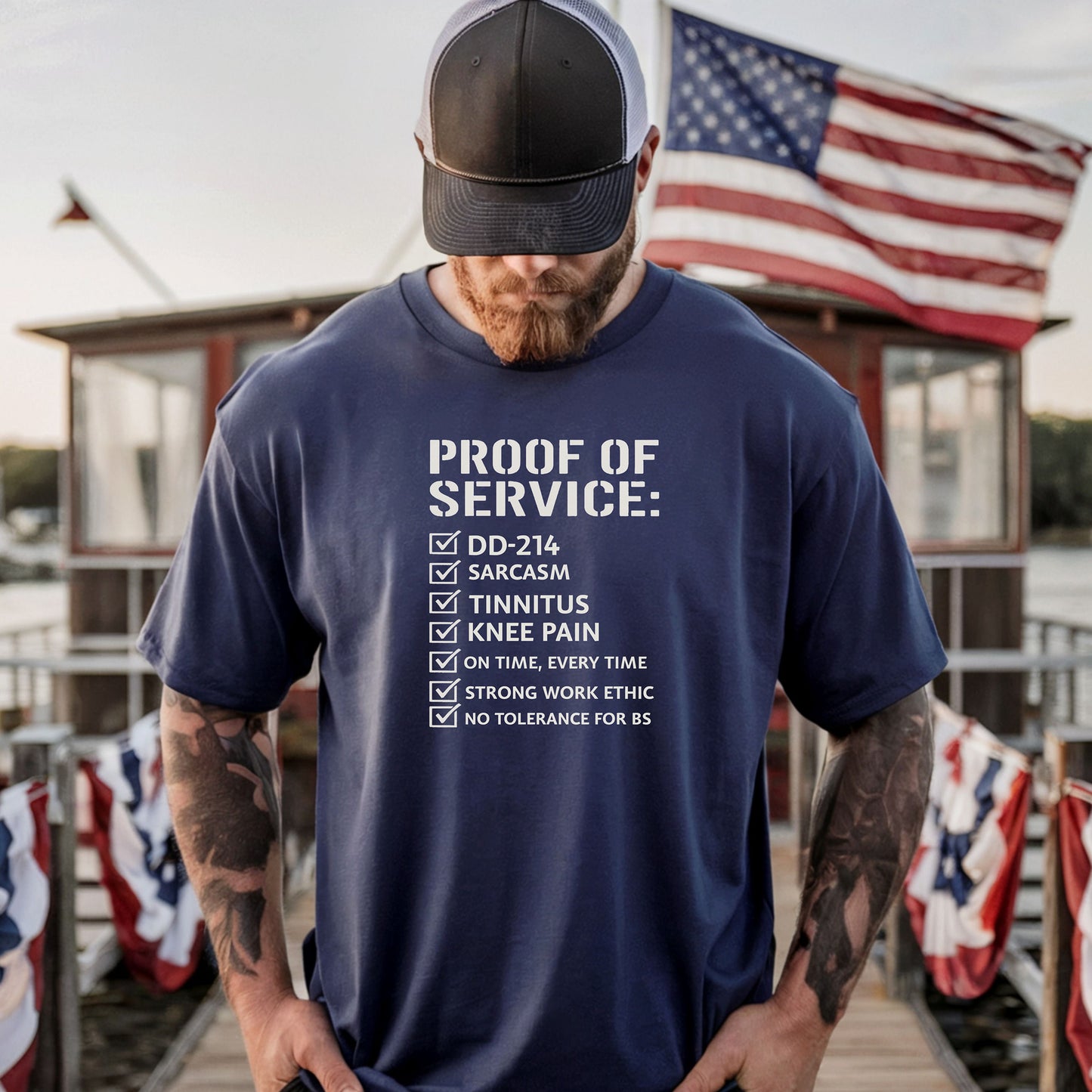 Military Proof of Service T-Shirt, DD-214 Veteran Checklist Tee